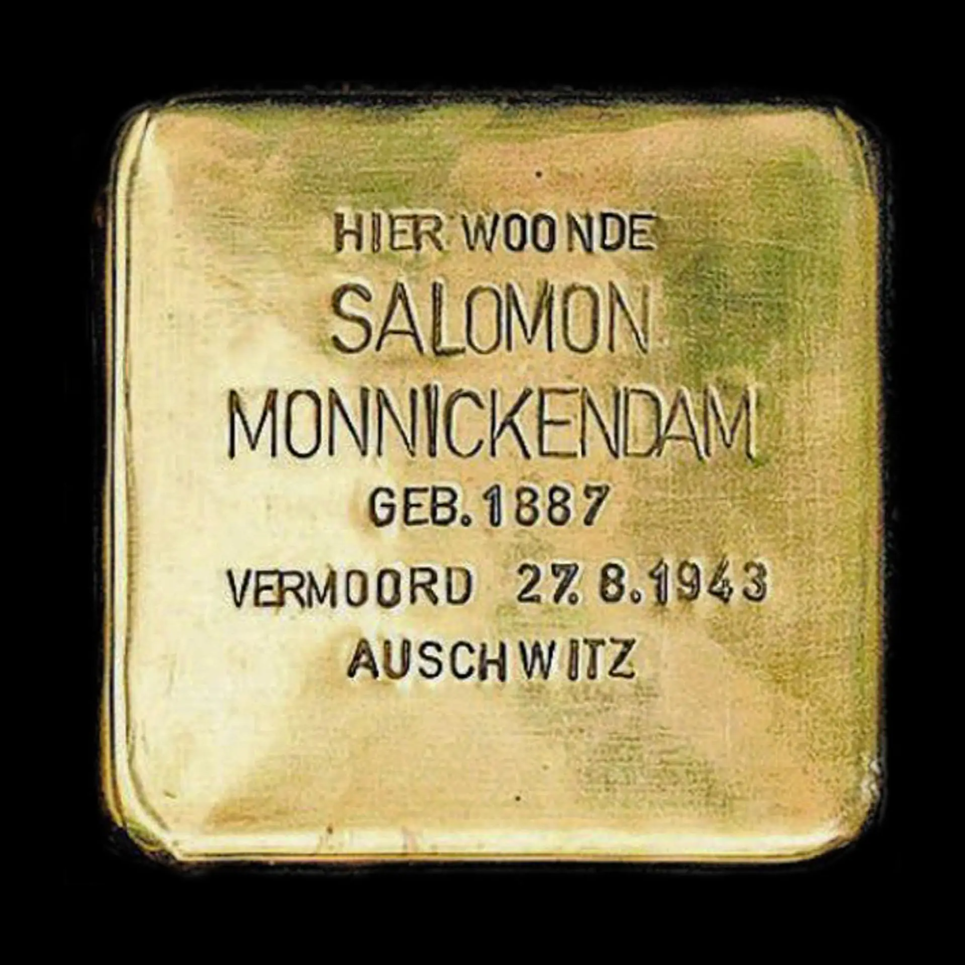 Struikelsteen voor Salomon Monnickendam