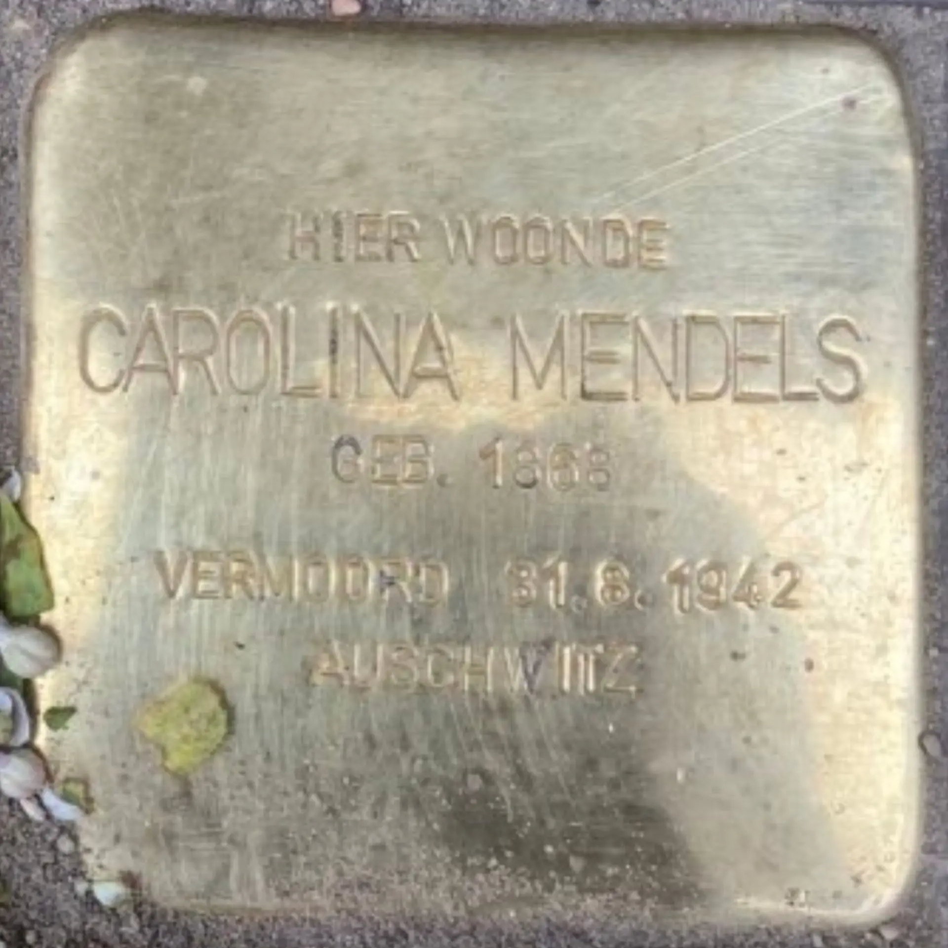 Struikelsteen voor Carolina Mendels