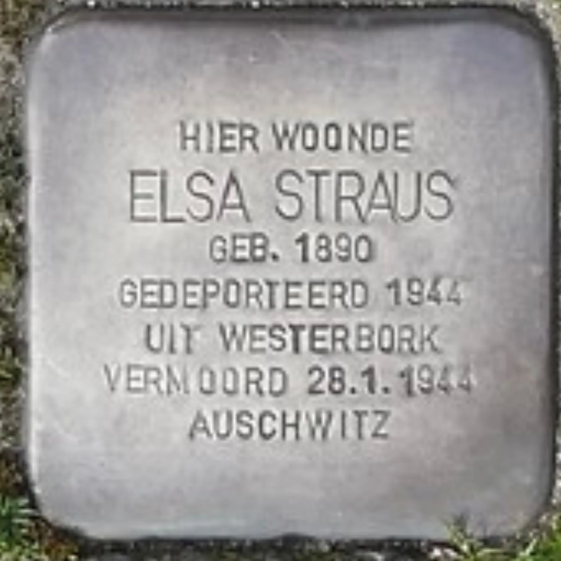 Struikelsteen voor Elsa Straus
