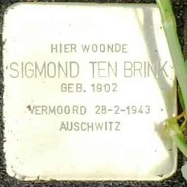 Struikelsteen voor Sigmond ten Brink