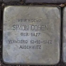 Struikelsteen voor Simon Cohen