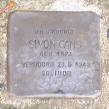 Struikelsteen voor Simon Gans