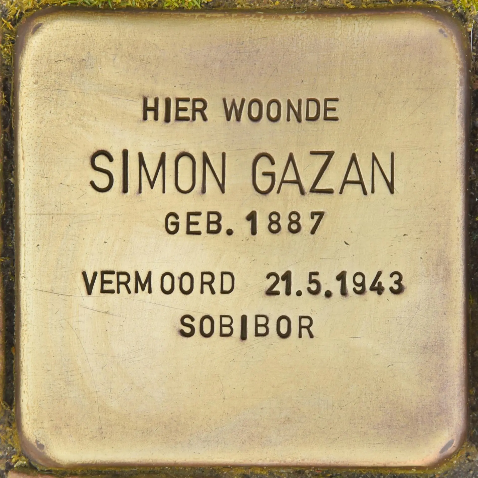 Struikelsteen voor Simon Gazan