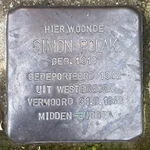 Struikelsteen voor Simon Polak