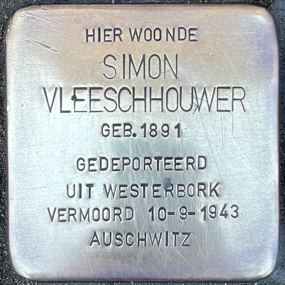 Struikelsteen voor Simon Vleeschhouwer