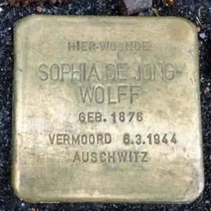 Struikelsteen voor Sophia de Jong-Wolff