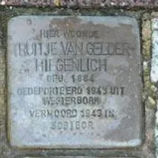 Struikelsteen voor Truitje van Gelder-Hiegenlich