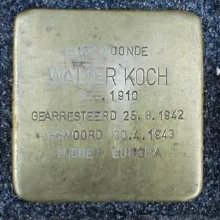 Struikelsteen voor Walter Koch