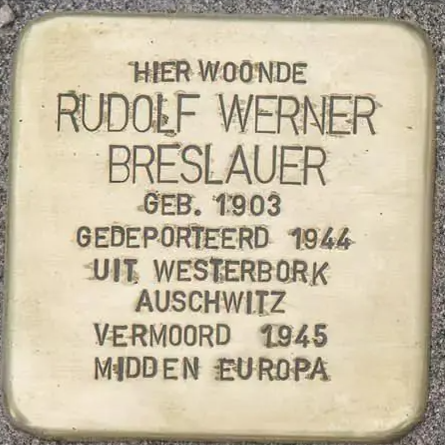 Struikelsteen voor Werner Rudolf Breslauer