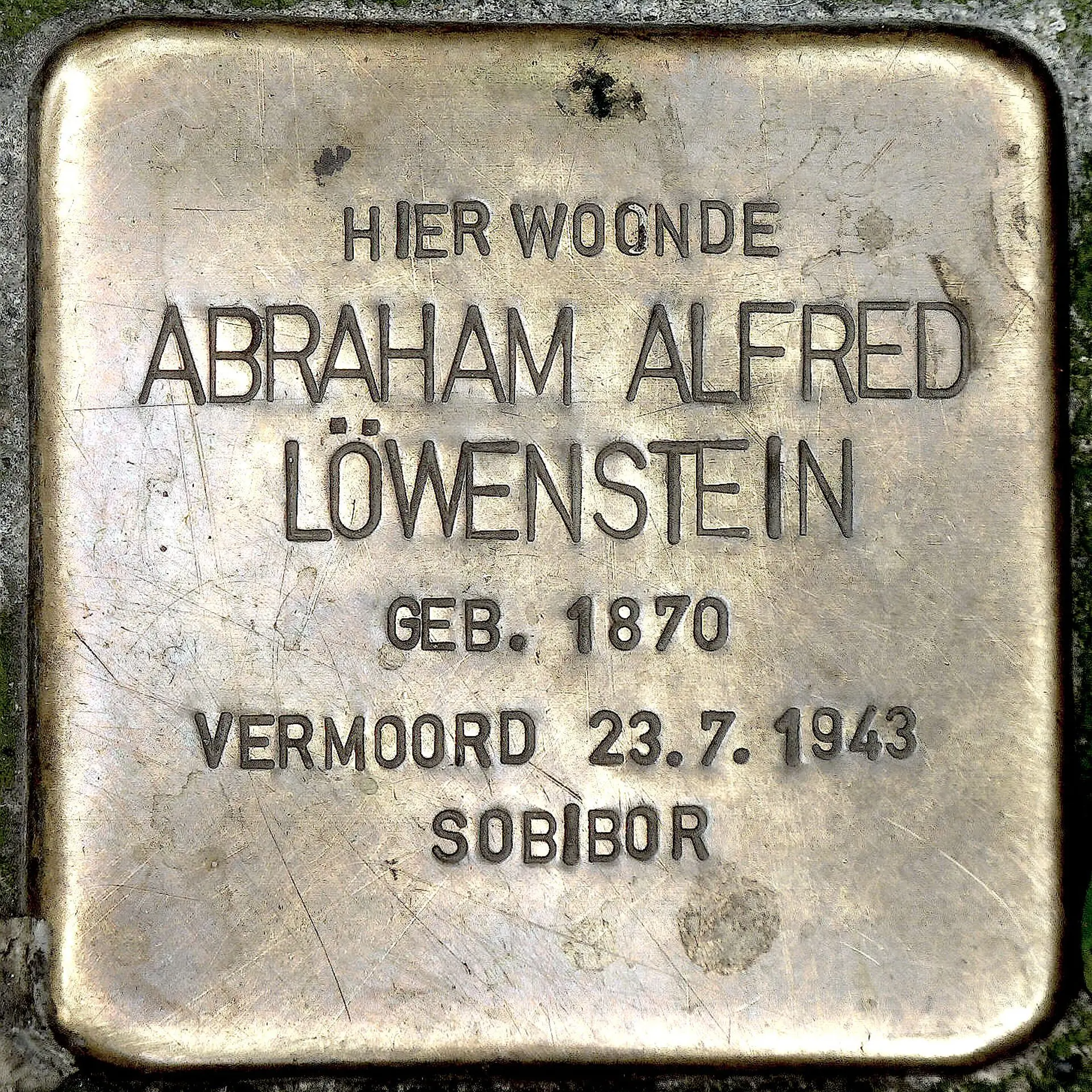 Struikelsteen voor Abraham Alfred Löwenstein