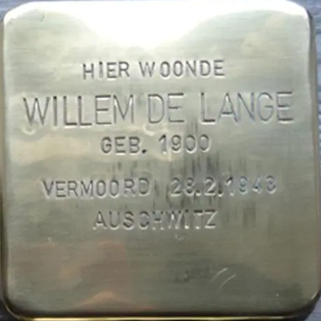 Struikelsteen voor Willem de Lange