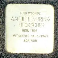 Struikelsteen voor Aaltje ten Brink-Heckscher