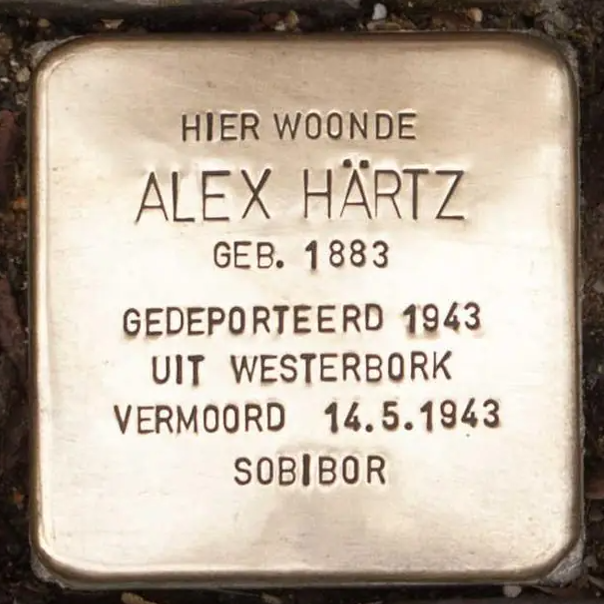 Struikelsteen voor Alex Hartz