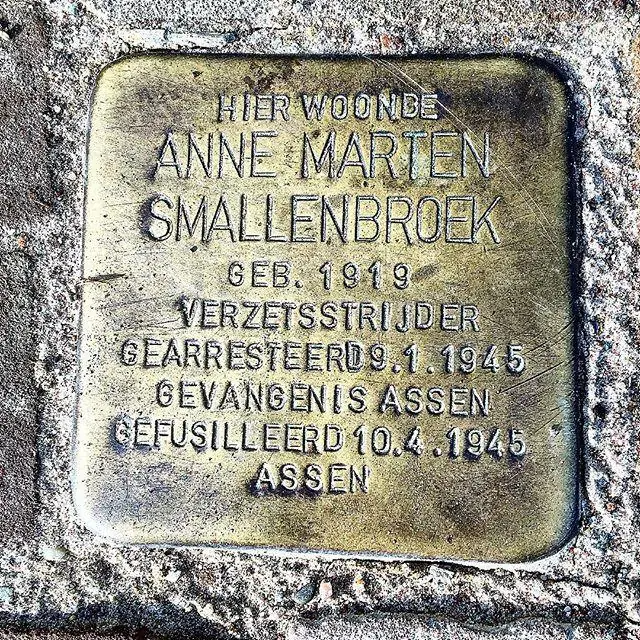 Struikelsteen voor Anne Marten Smallenbroek