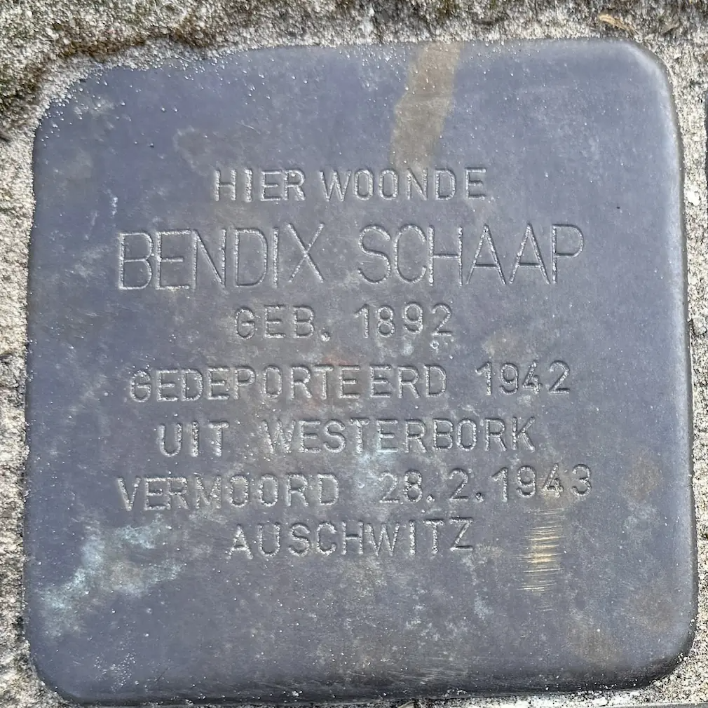 Struikelsteen voor Bendix Schaap