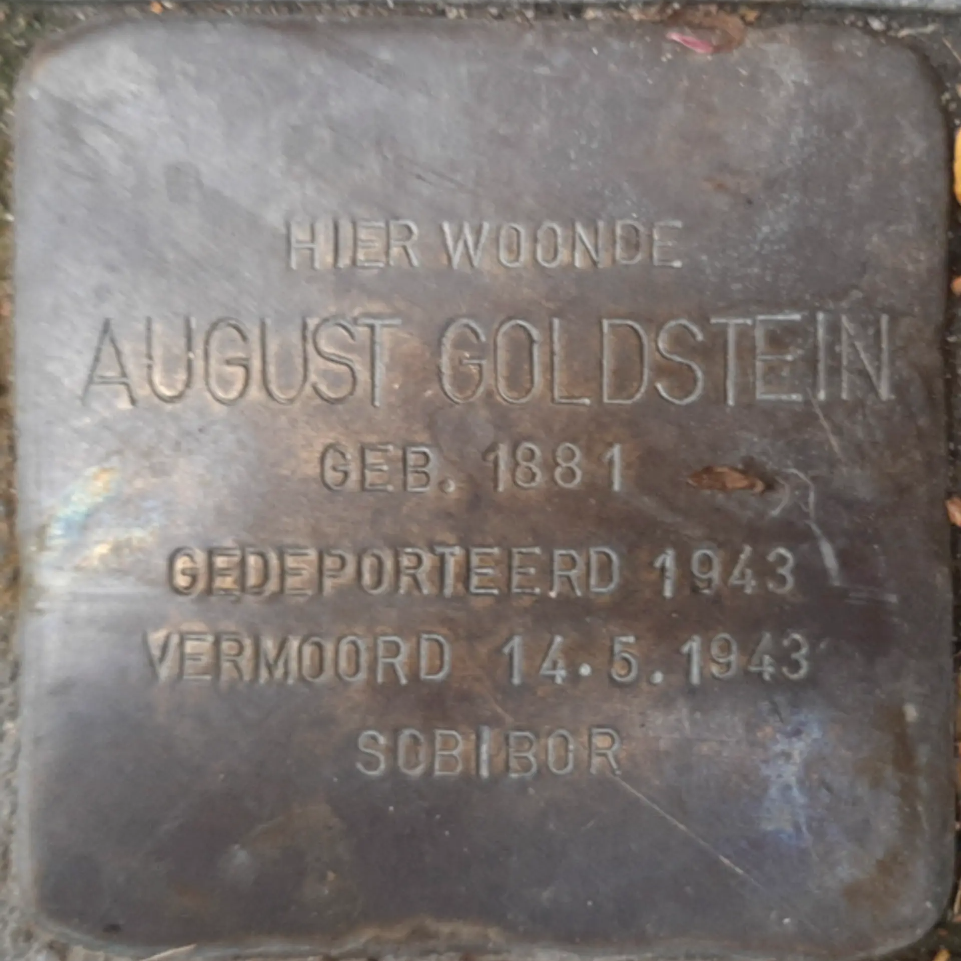 Struikelsteen voor August Goldstein