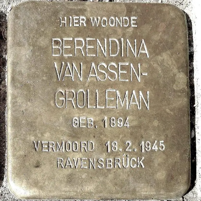 Struikelsteen voor Berendina van Assen-Grolleman