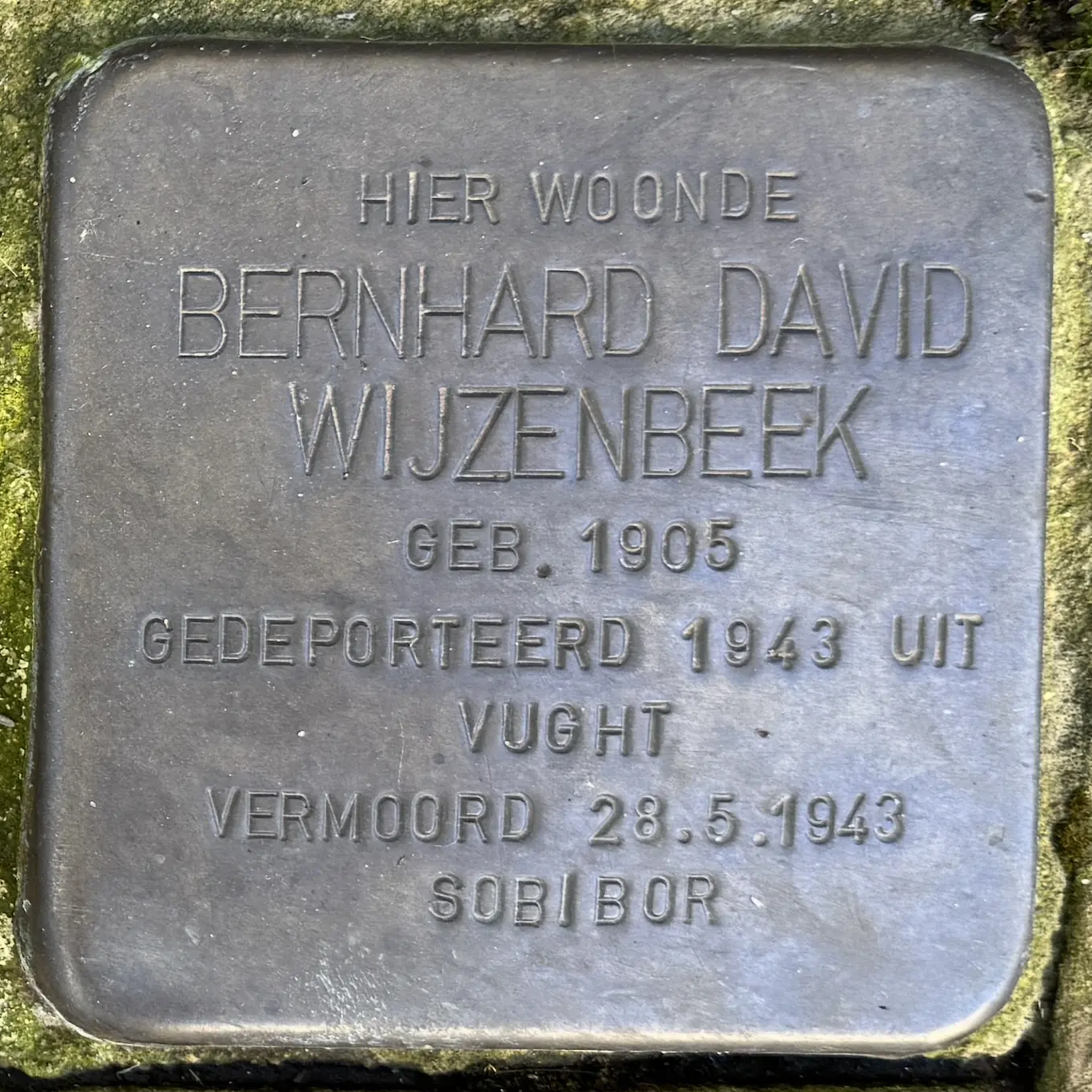Struikelsteen voor Bernhard David Wijzenbeek
