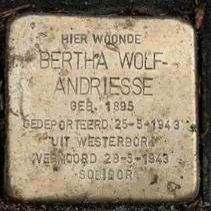 Struikelsteen voor Bertha Wolf-Andriesse