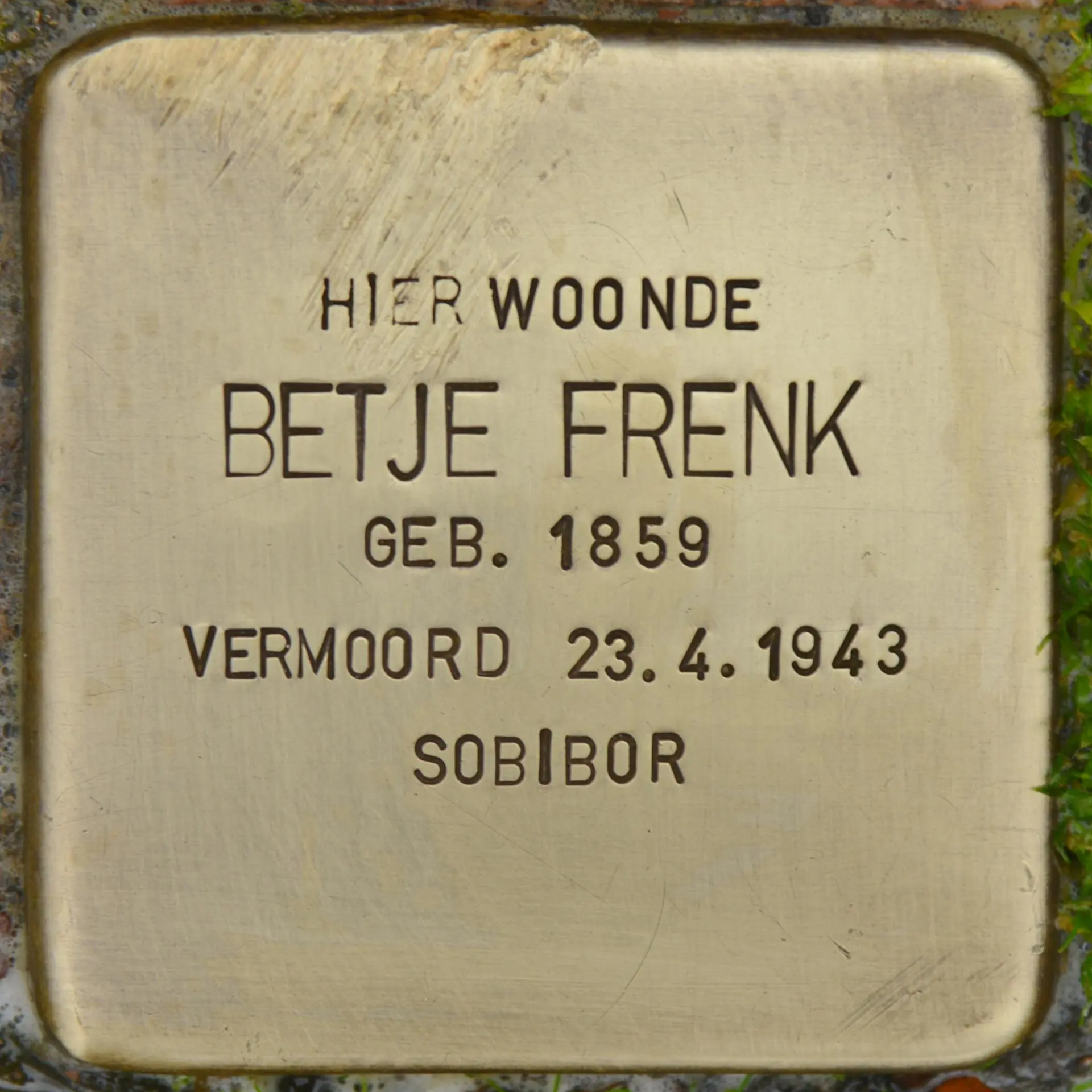 Struikelsteen voor Betje Frenk