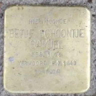 Struikelsteen voor Betje Schoontje Samuel