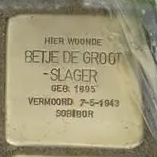 Struikelsteen voor Betje de Groot-Slager