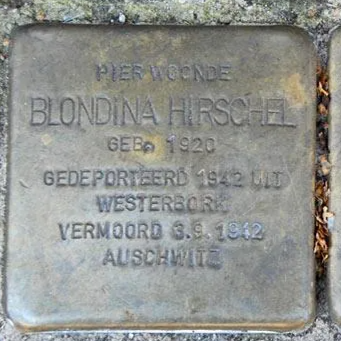 Struikelsteen voor Blondina Hirschel
