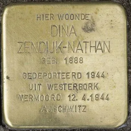Struikelsteen voor Dina Zendijk-Nathan