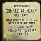 Struikelsteen voor Donald Emanuel Mendels