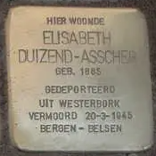 Struikelsteen voor Elisabeth Duizend-Asscher