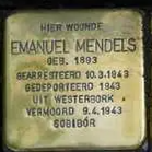 Struikelsteen voor Emanuel Mendels