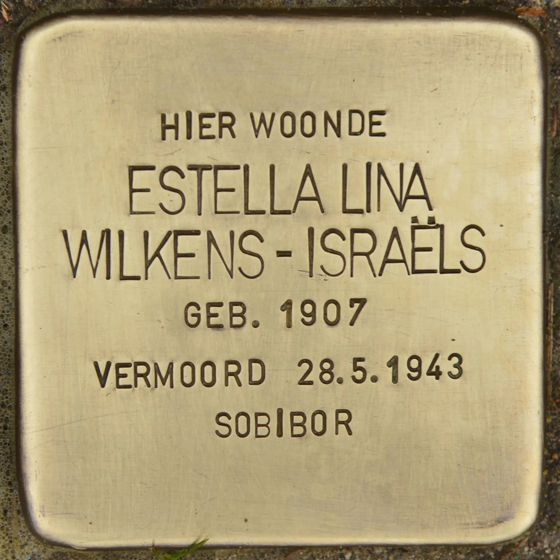 Struikelsteen voor Estella Lina Wilkens-Israëls