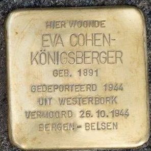 Struikelsteen voor Eva Cohen-Königsberger