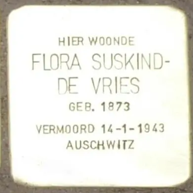 Struikelsteen voor Flora Suskind-de Vries