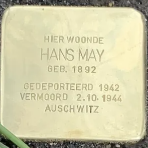 Struikelsteen voor Hans May
