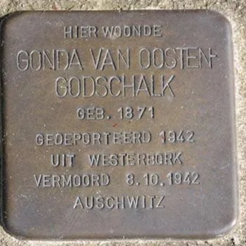 Struikelsteen voor Gonda van Oosten-Godschalk
