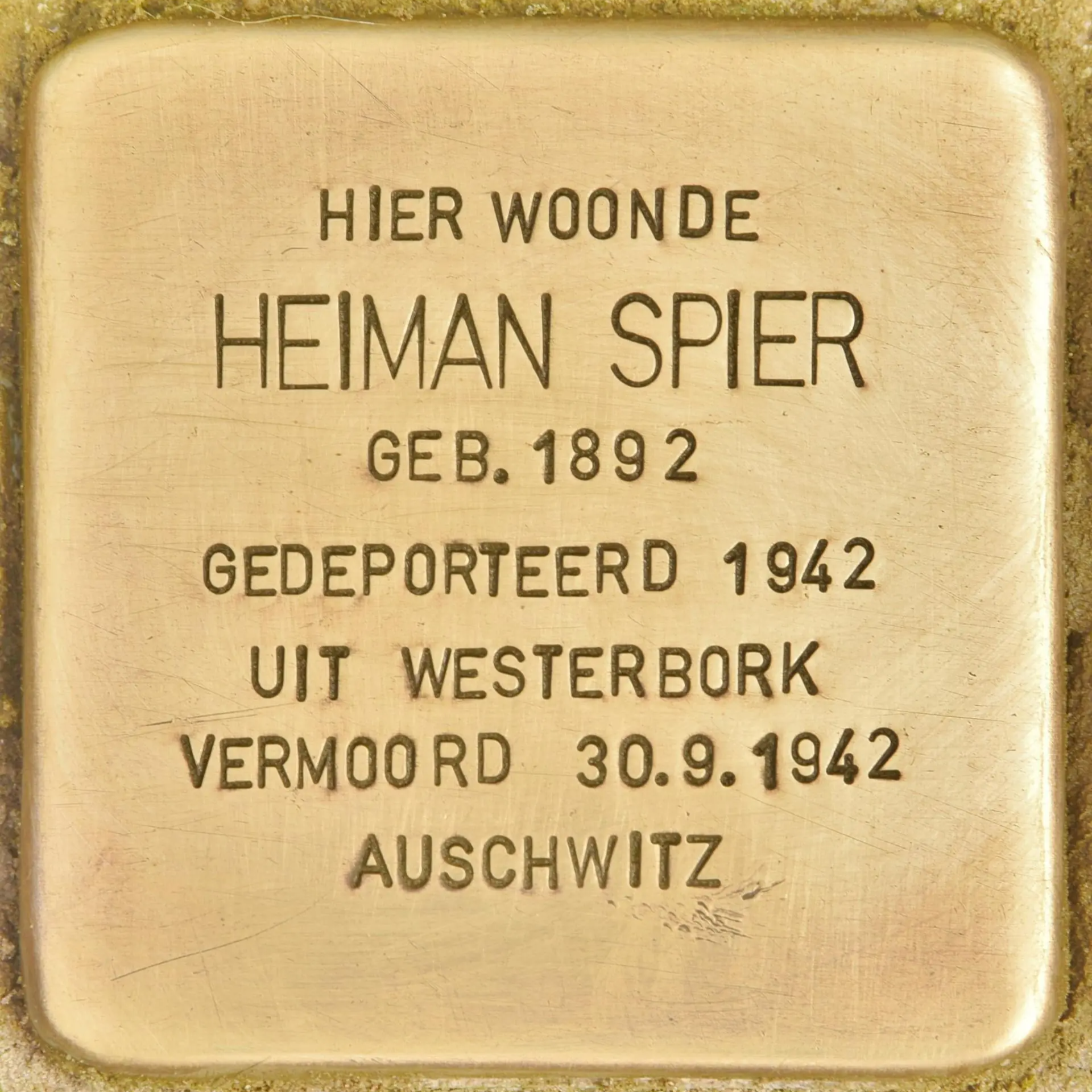 Struikelsteen voor Heiman Spier
