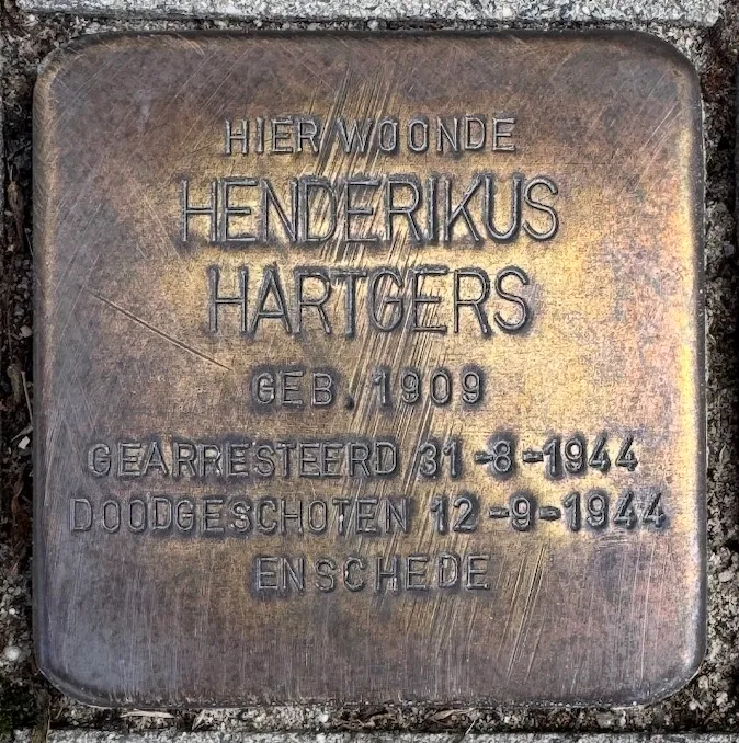 Struikelsteen voor Henderikus Hartgers
