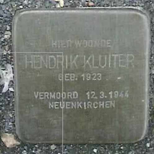 Struikelsteen voor Hendrik Kluiter