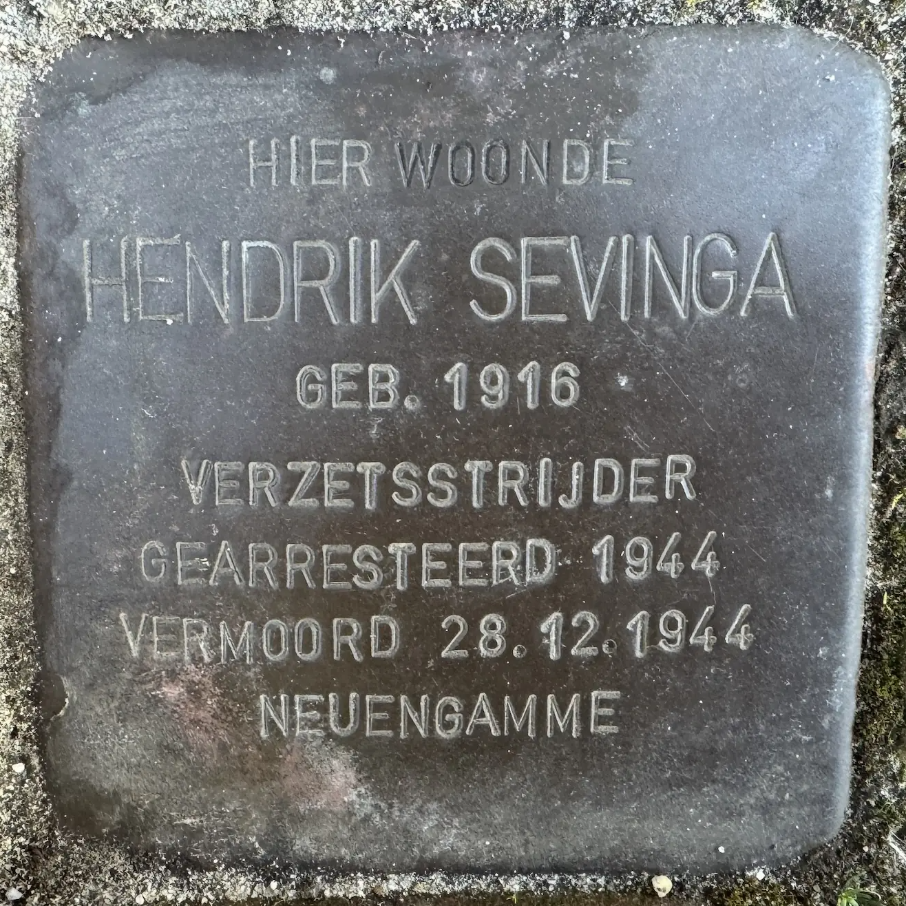 Struikelsteen voor Hendrik Sevinga