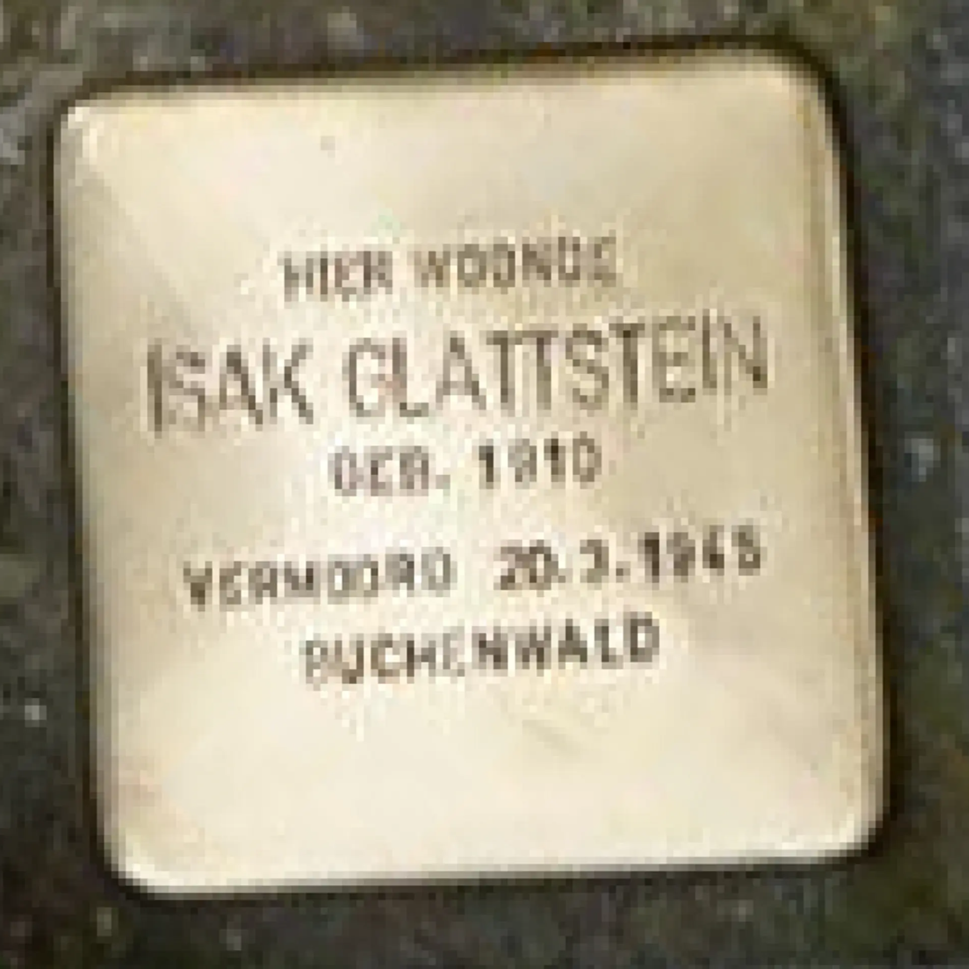 Struikelsteen voor Isak Glattstein