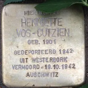 Struikelsteen voor Henriëtte Vos-Cutzien
