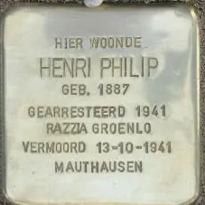 Struikelsteen voor Henri Philip