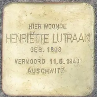 Struikelsteen voor Henriette Lutraan