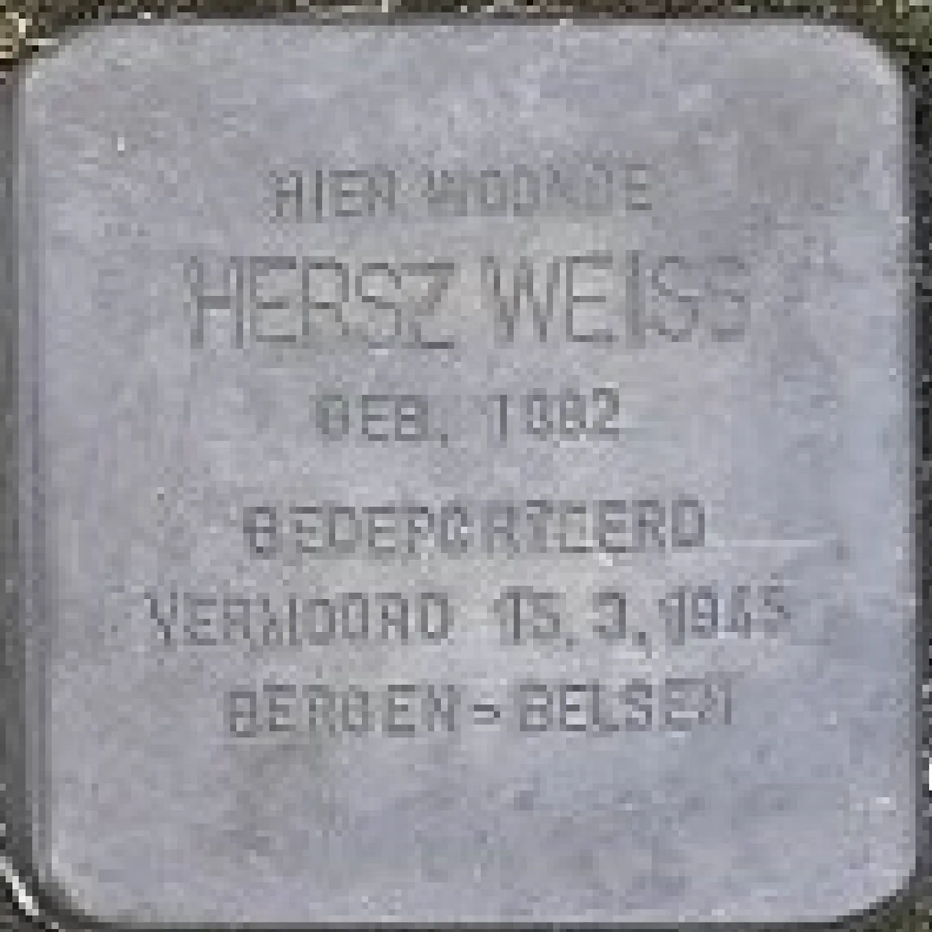 Struikelsteen voor Hersz Weiss