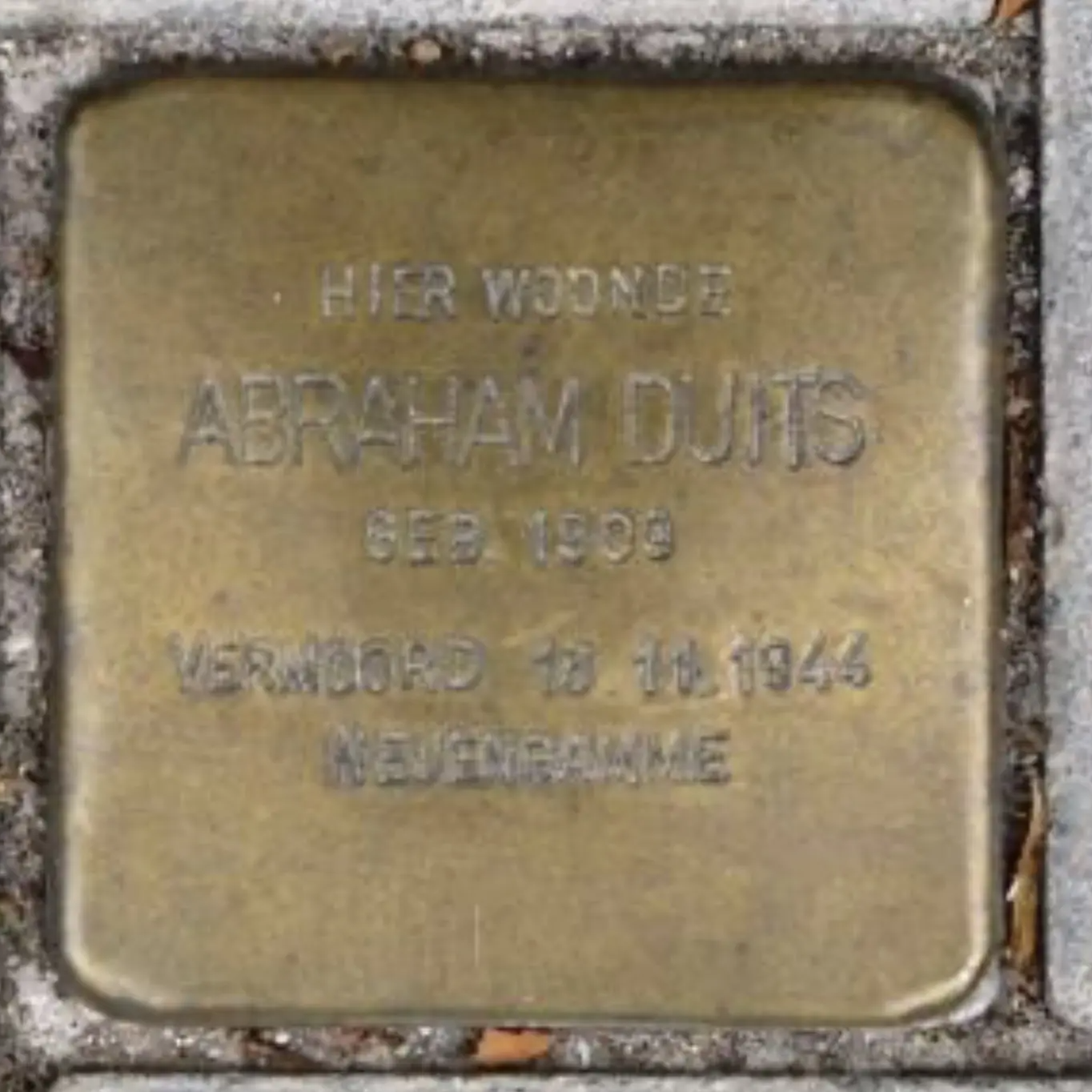 Struikelsteen voor Abraham Duits