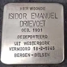 Struikelsteen voor Isidoor Emanuel Drievoet