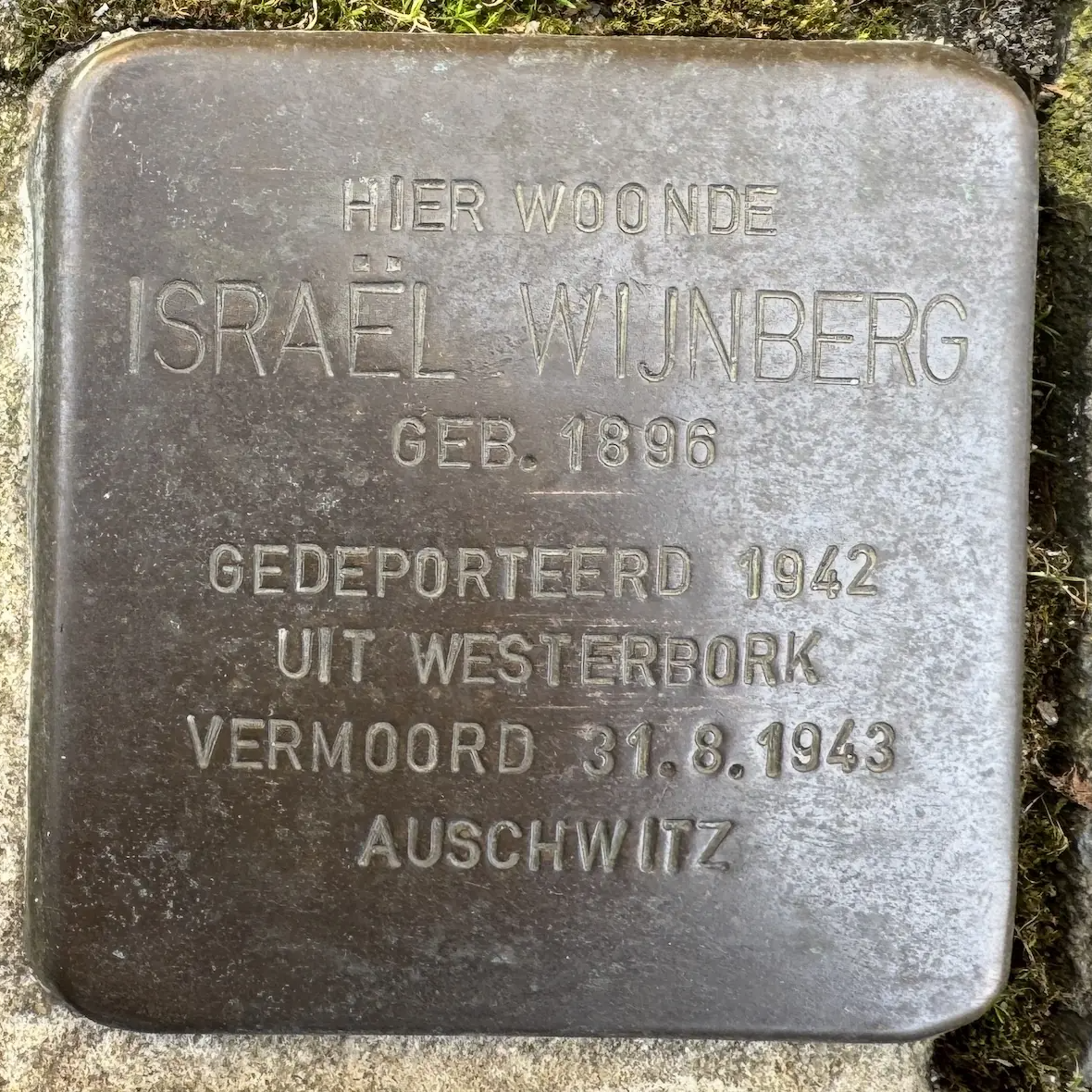 Struikelsteen voor Israël Wijnberg