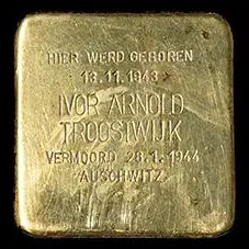 Struikelsteen voor Ivor Arnold Troostwijk