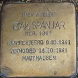Struikelsteen voor Izak Spanjar